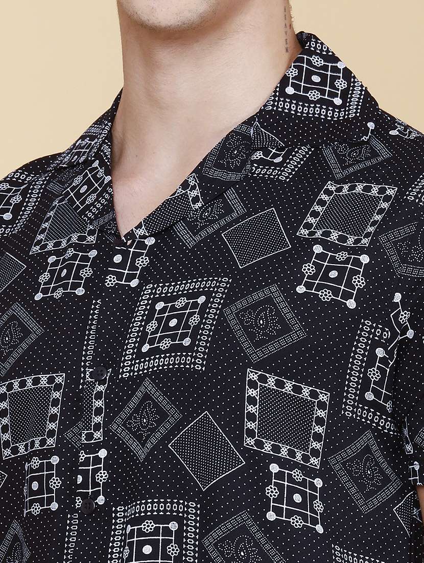 Men Printed Short Sleeves Shirt And Shorts Co-ord Set - 22312139 -  Standard Image - 1