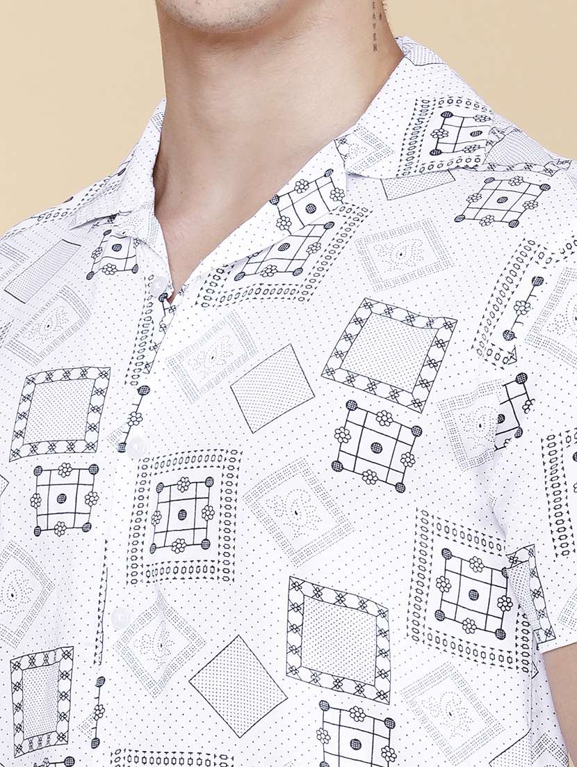 Men Printed Short Sleeves Shirt And Shorts Co-ord Set - 22312142 -  Standard Image - 1