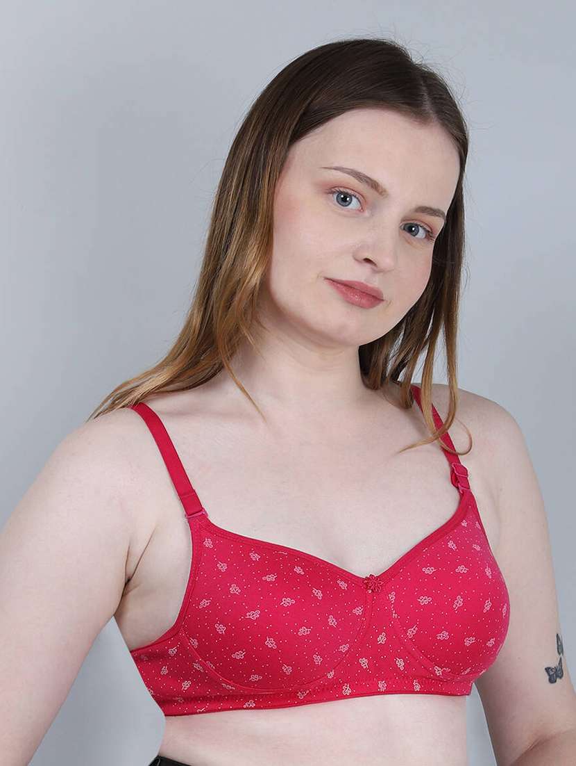 women printed lightly padded t-shirt bra - 22312619 -  Standard Image - 1