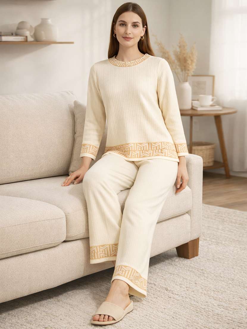 women solid winter wear co-ord set - 22312665 -  Standard Image - 1