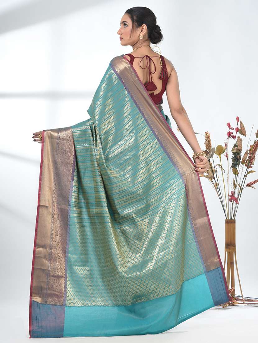 women self design bordered saree with blouse - 22312690 -  Standard Image - 4