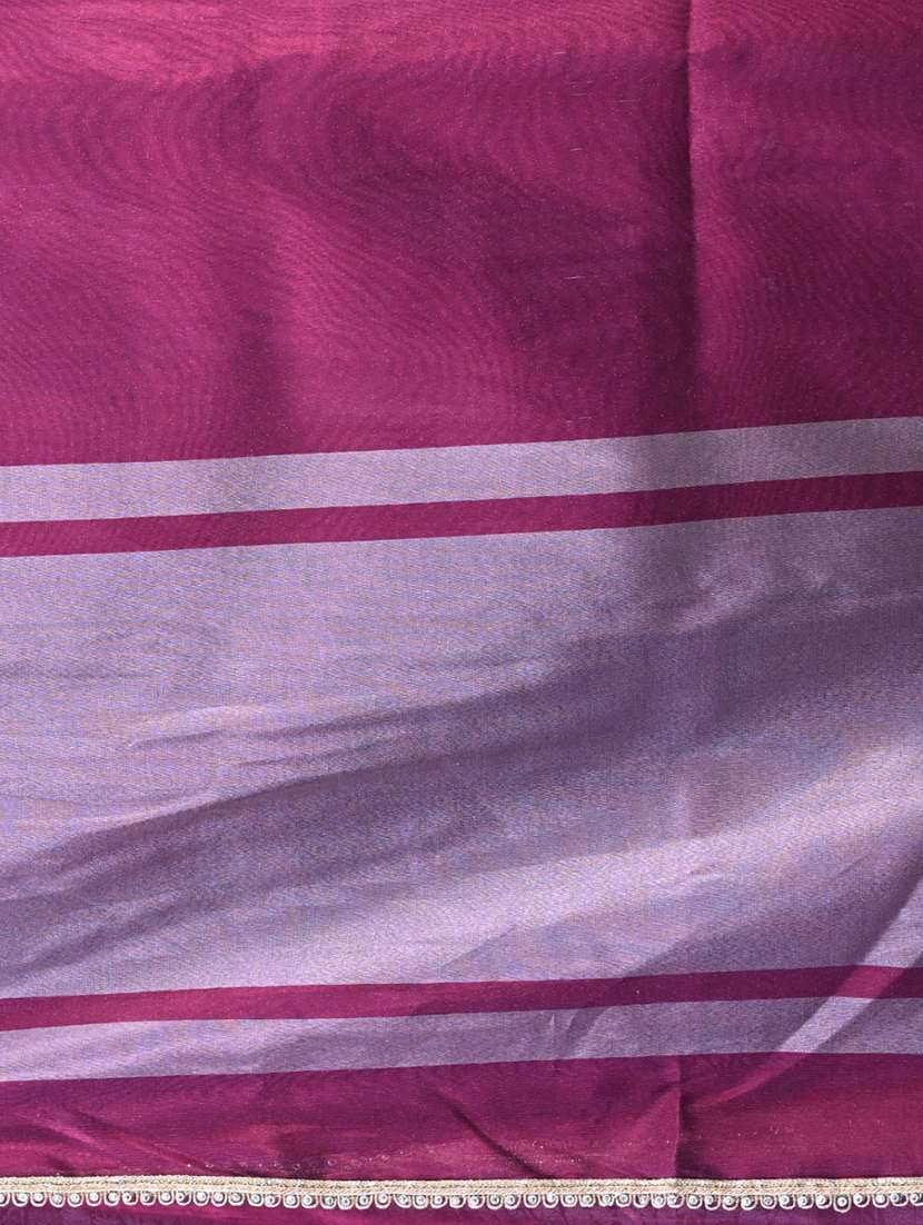 women solid with bordered saree with blouse - 22312728 -  Standard Image - 6