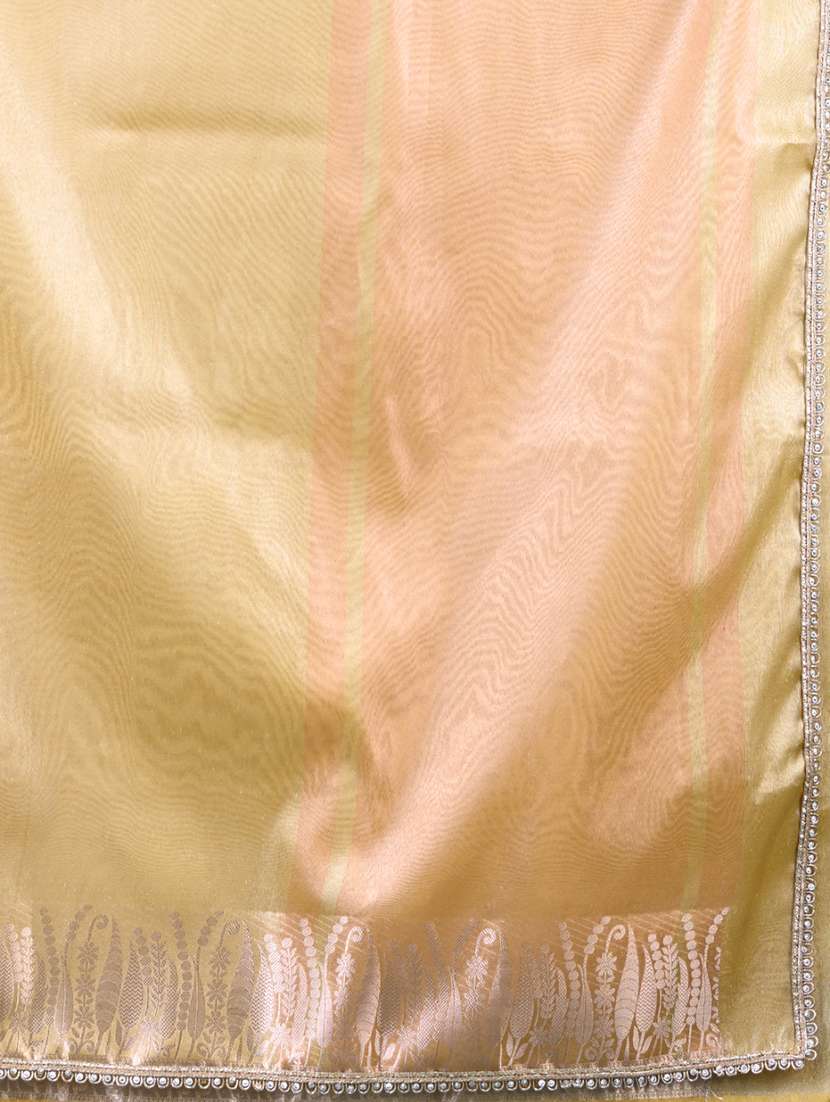 women solid with bordered saree with blouse - 22312729 -  Standard Image - 6