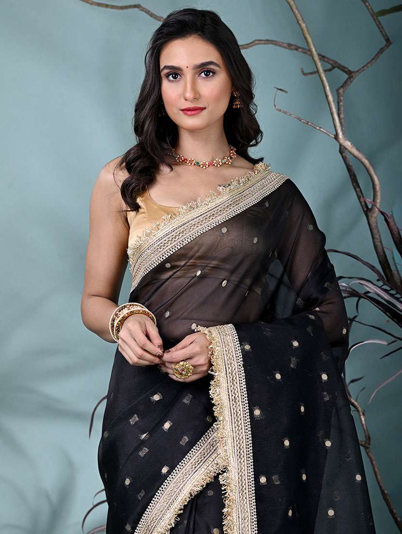 women self design bordered saree with blouse - 22312738 -  Standard Image - 4