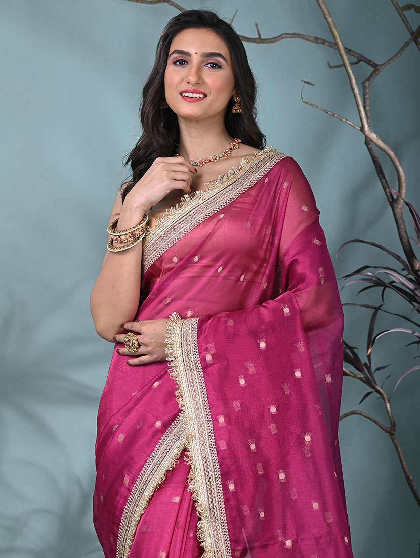 women self design bordered saree with blouse - 22312740 -  Standard Image - 4
