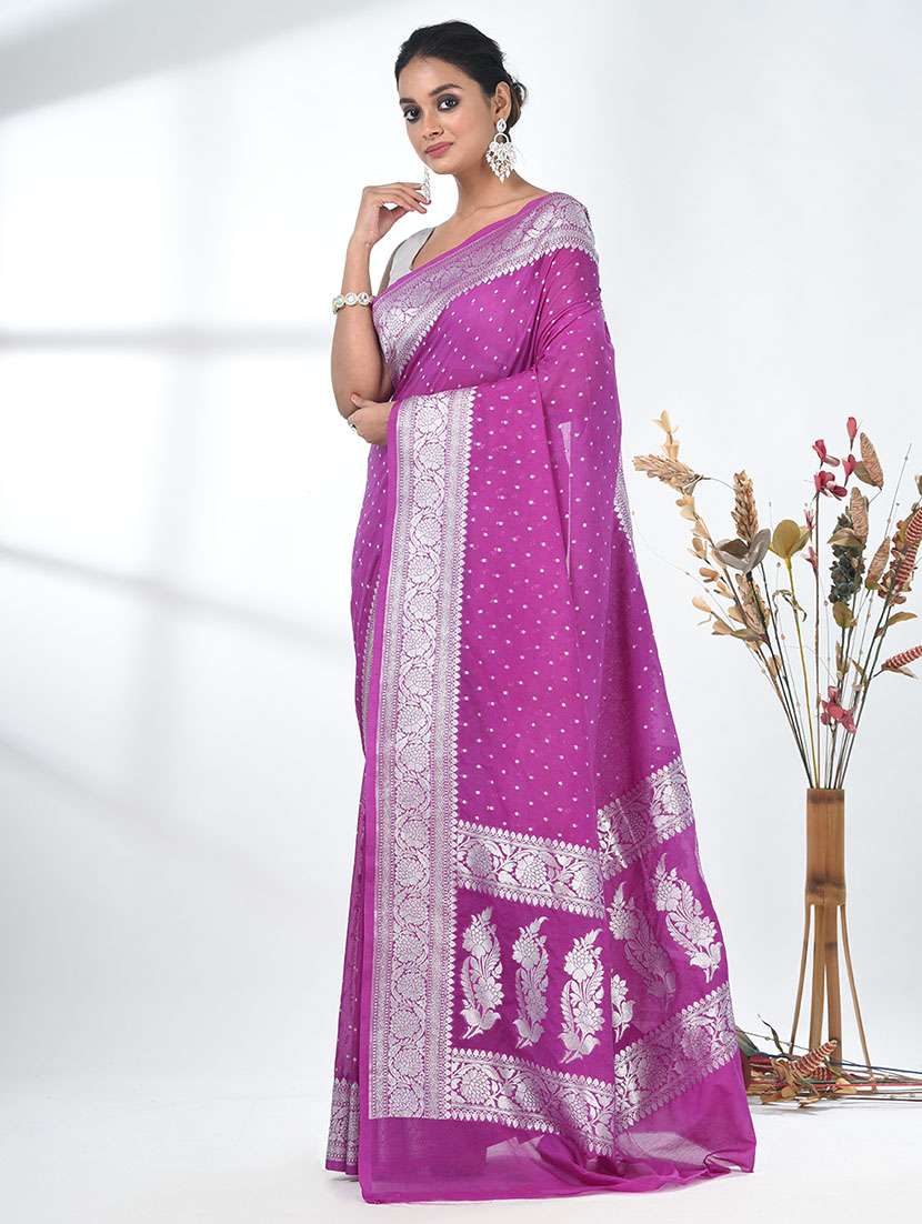 women self design bordered saree with blouse - 22312751 -  Standard Image - 1