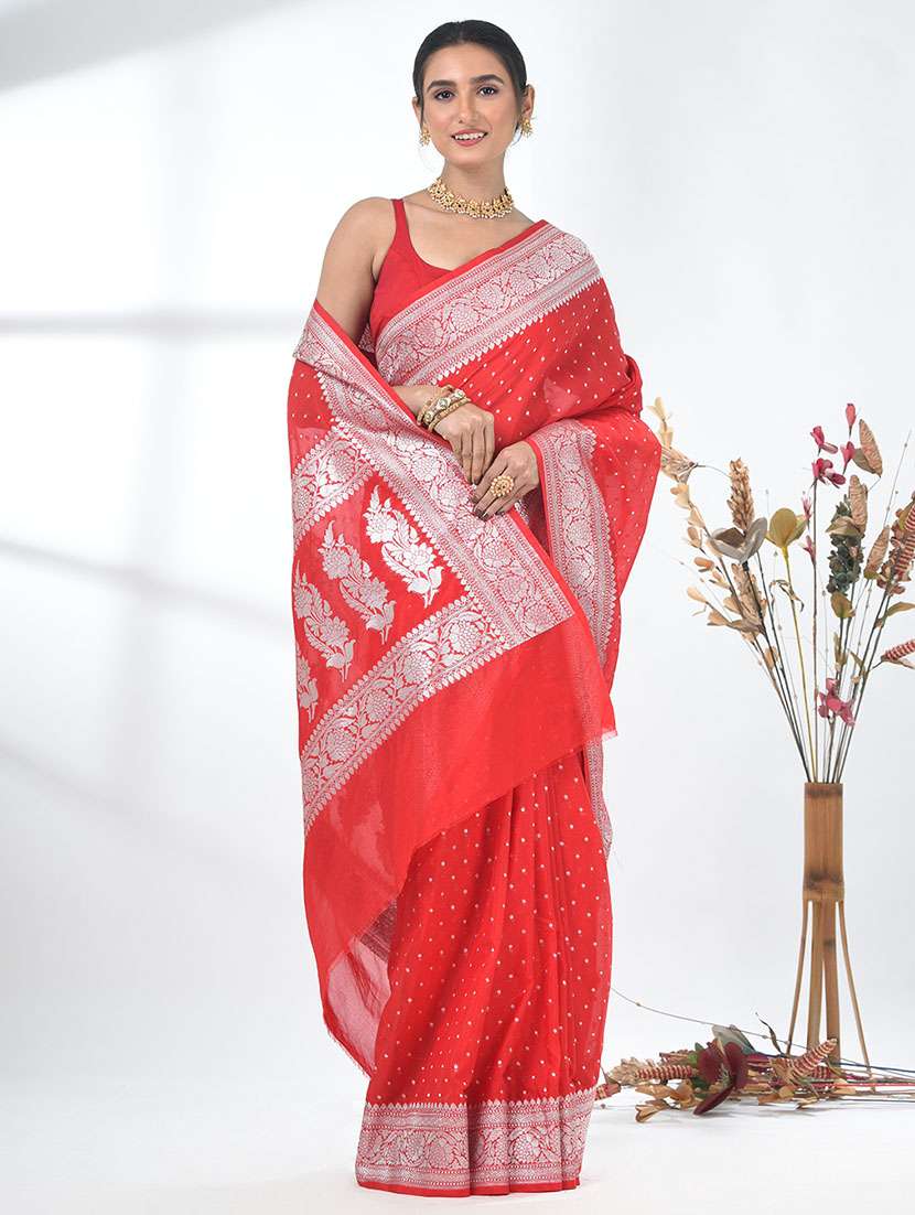 women self design bordered saree with blouse - 22312756 -  Standard Image - 1