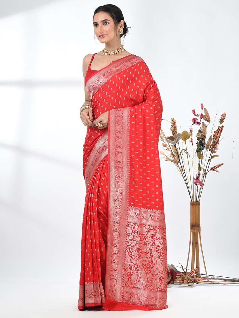 women self design bordered saree with blouse - 22312776 -  Standard Image - 1