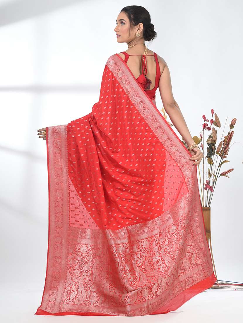 women self design bordered saree with blouse - 22312776 -  Standard Image - 4