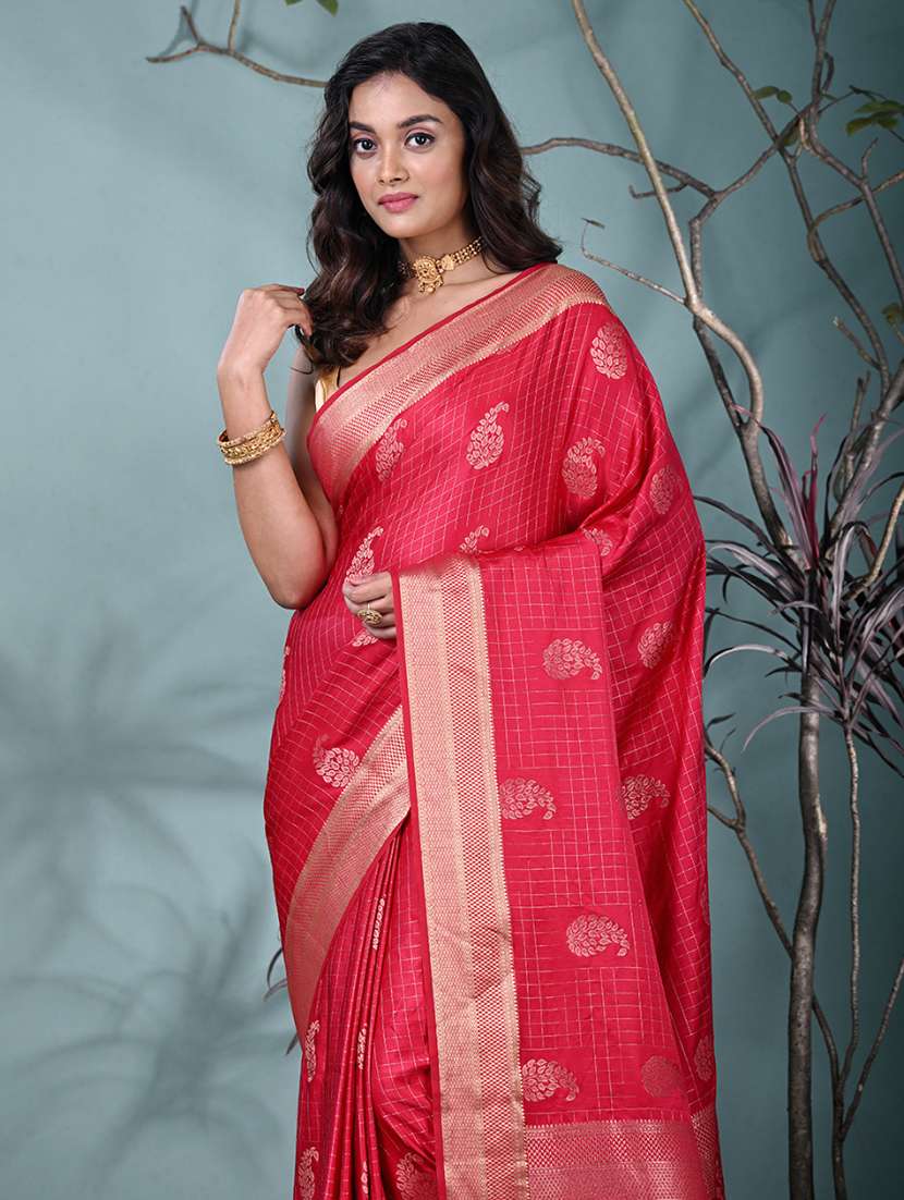 women self design bordered saree with blouse - 22312782 -  Standard Image - 4