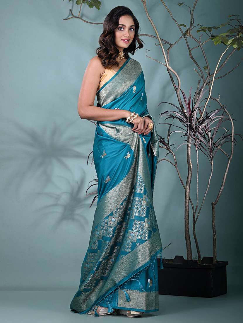women self design bordered saree with blouse - 22312794 -  Standard Image - 1