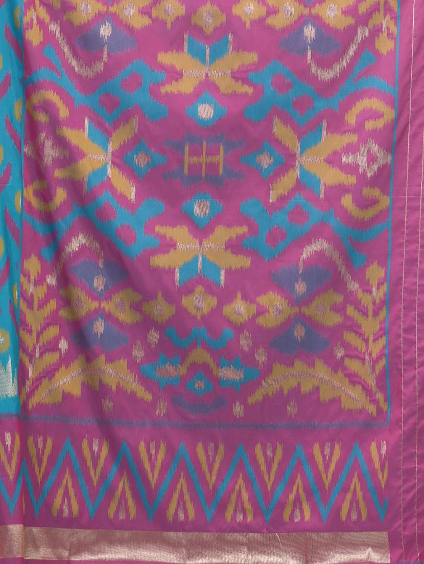 women ikat pochampalli saree with blouse - 22312798 -  Standard Image - 6