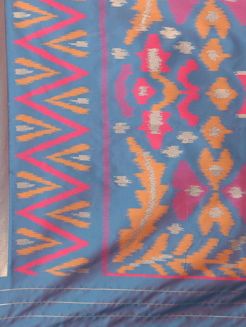 women ikat pochampalli saree with blouse - 22312804 -  Standard Image - 6