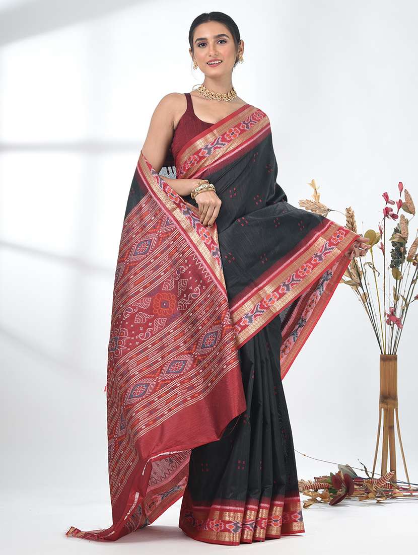 women self design tussar saree with blouse - 22312807 -  Standard Image - 1