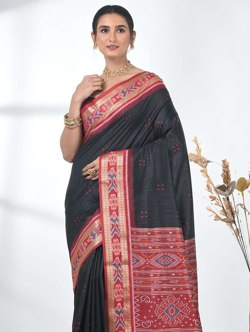 women self design tussar saree with blouse - 22312807 -  Standard Image - 4
