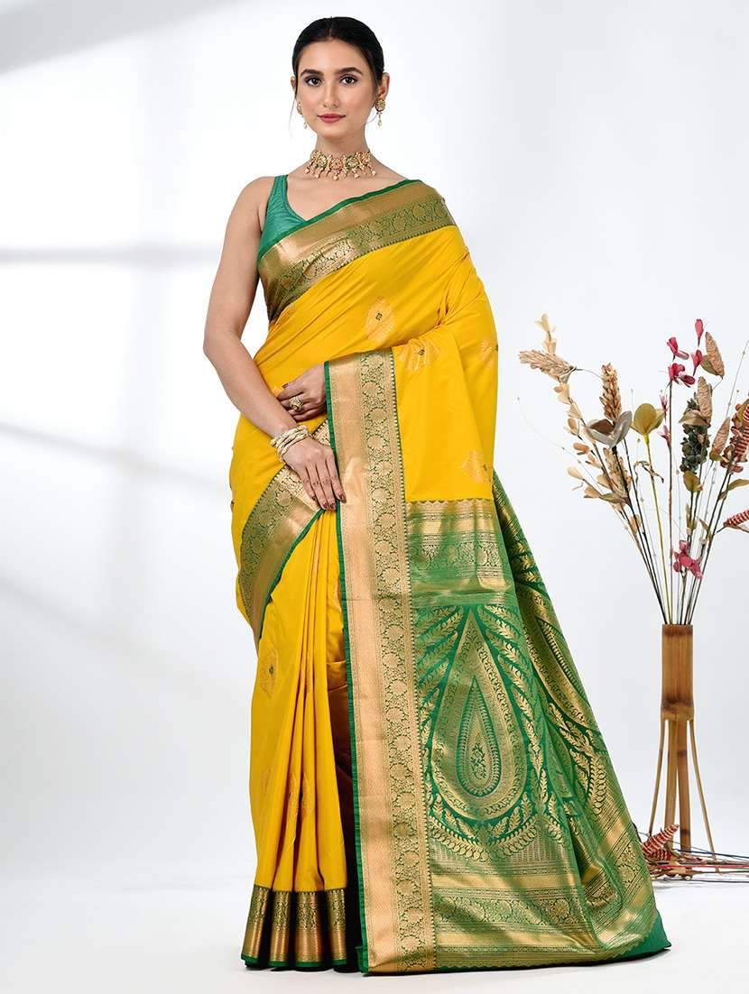 women self design southern silk saree with blouse
