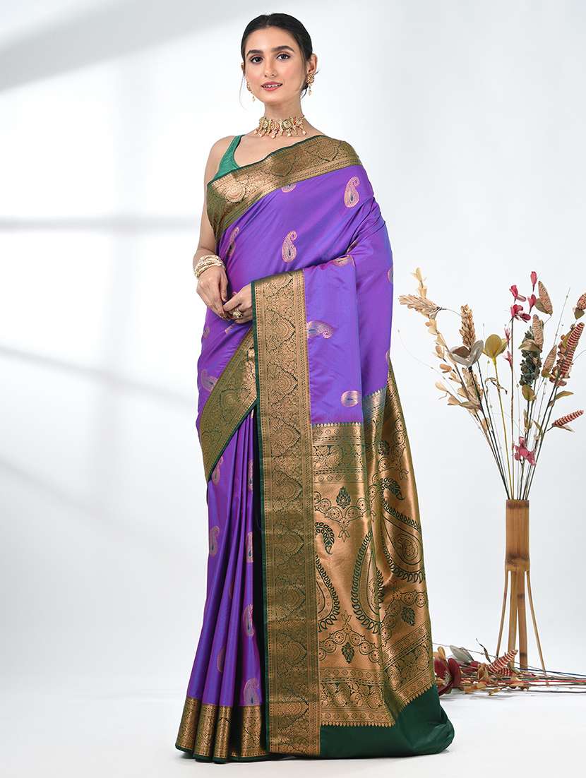 women self design southern silk saree with blouse - 22312817 -  Standard Image - 1