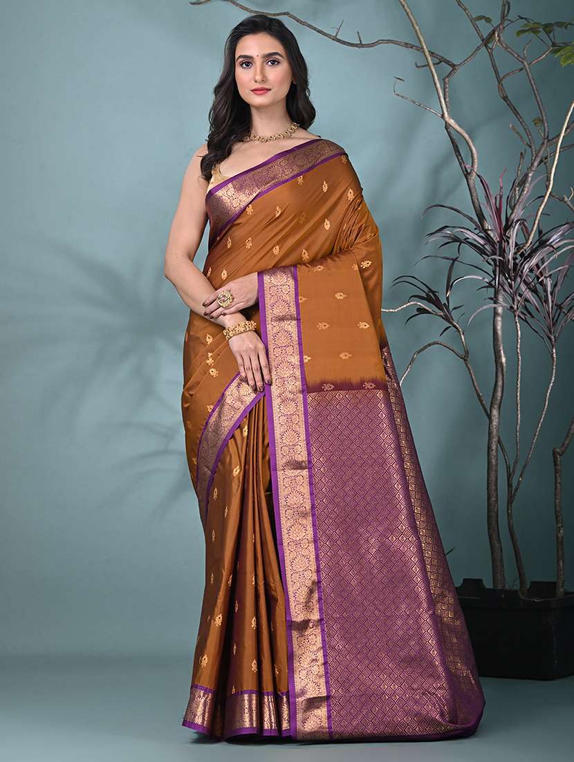 women self design southern silk saree with blouse