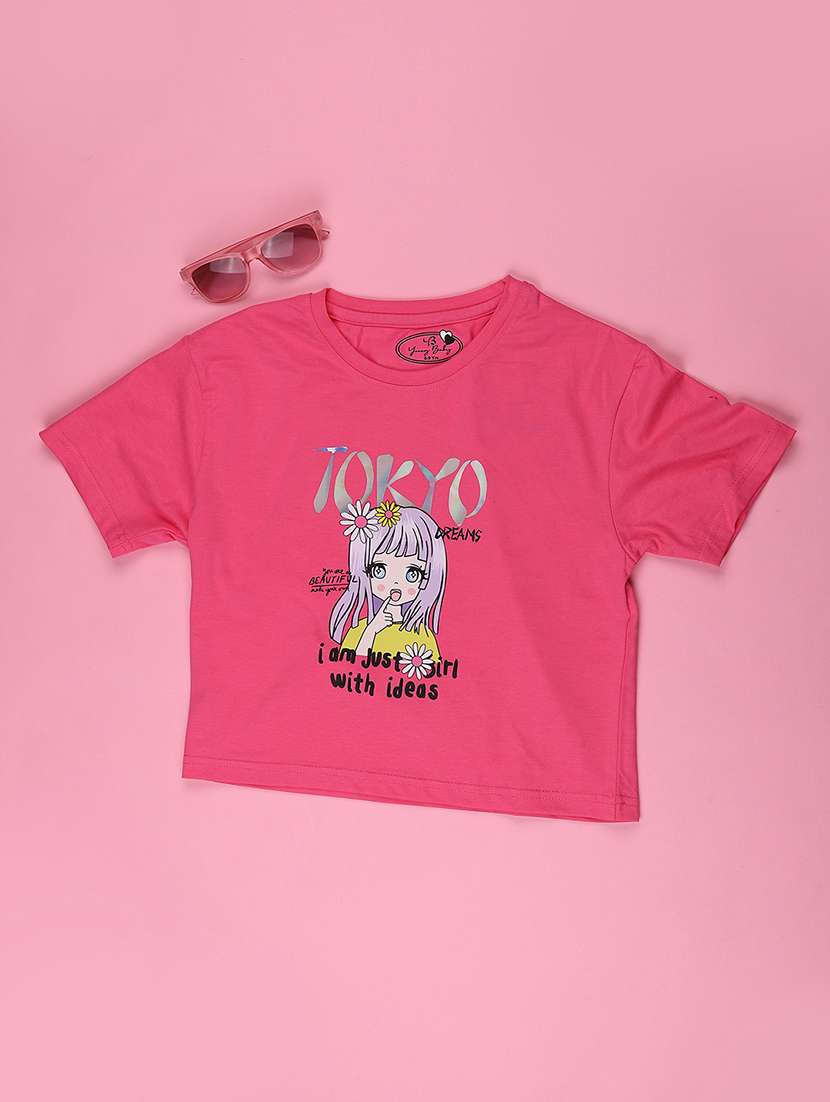 girls printed short sleeve tee - 22312971 -  Standard Image - 1