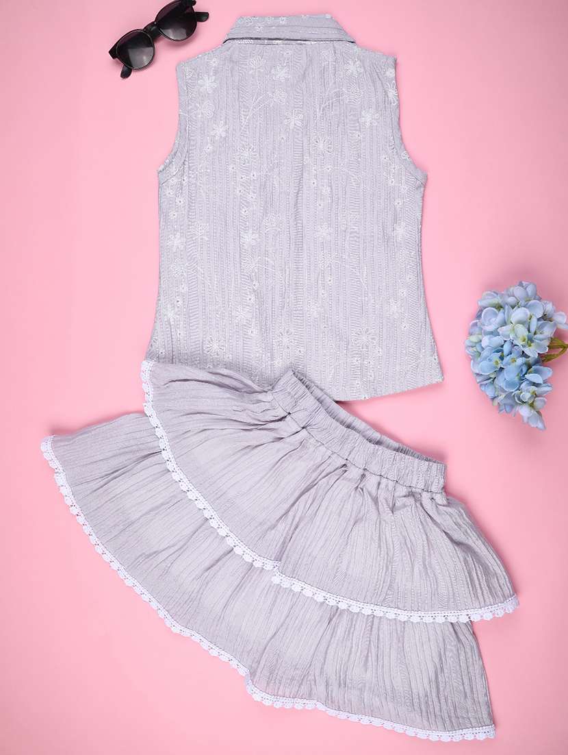 girls printed top and skirt set - 22313250 -  Standard Image - 1