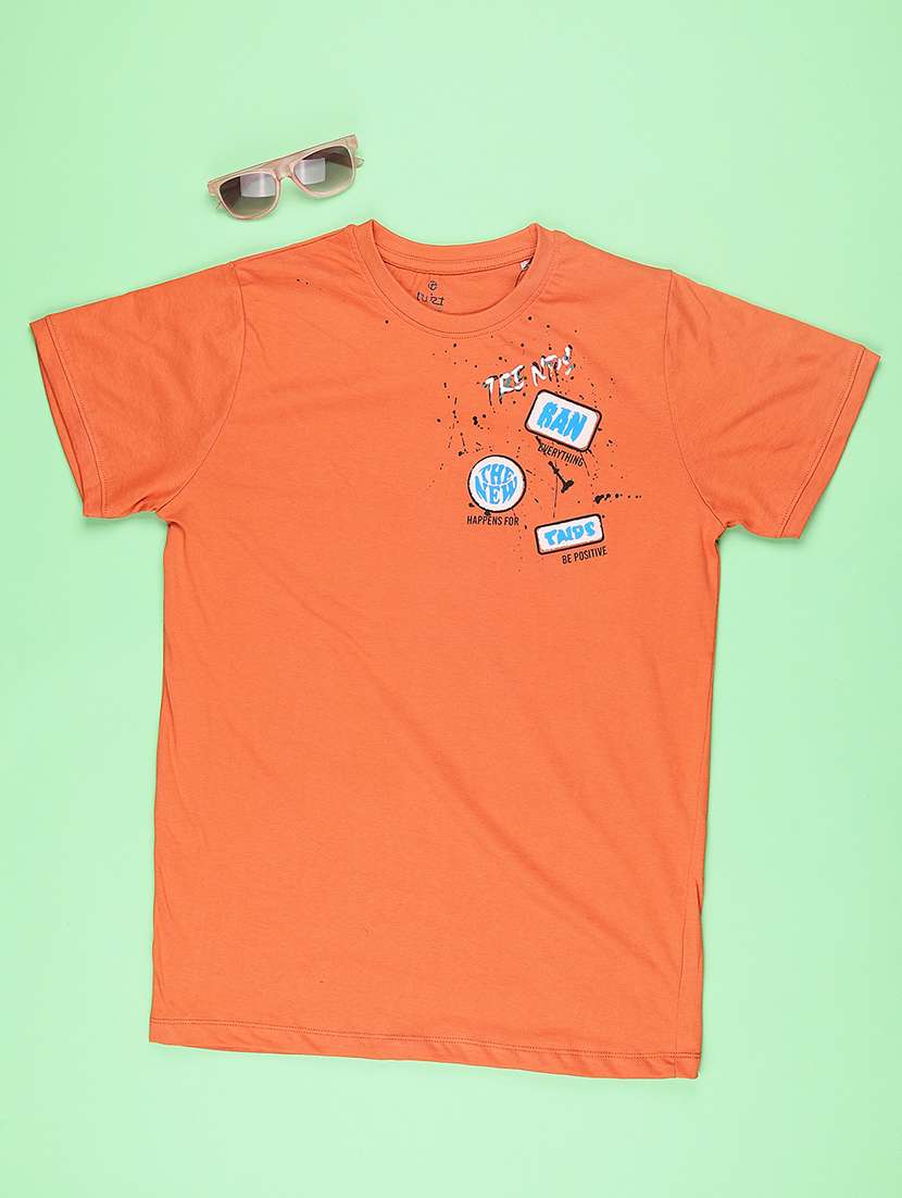 orange cotton blend t-shirt - 22313319 -  Standard Image - 1