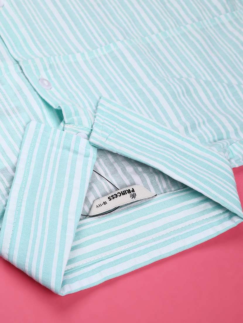 sea green cotton shirts top - 22313325 -  Standard Image - 4
