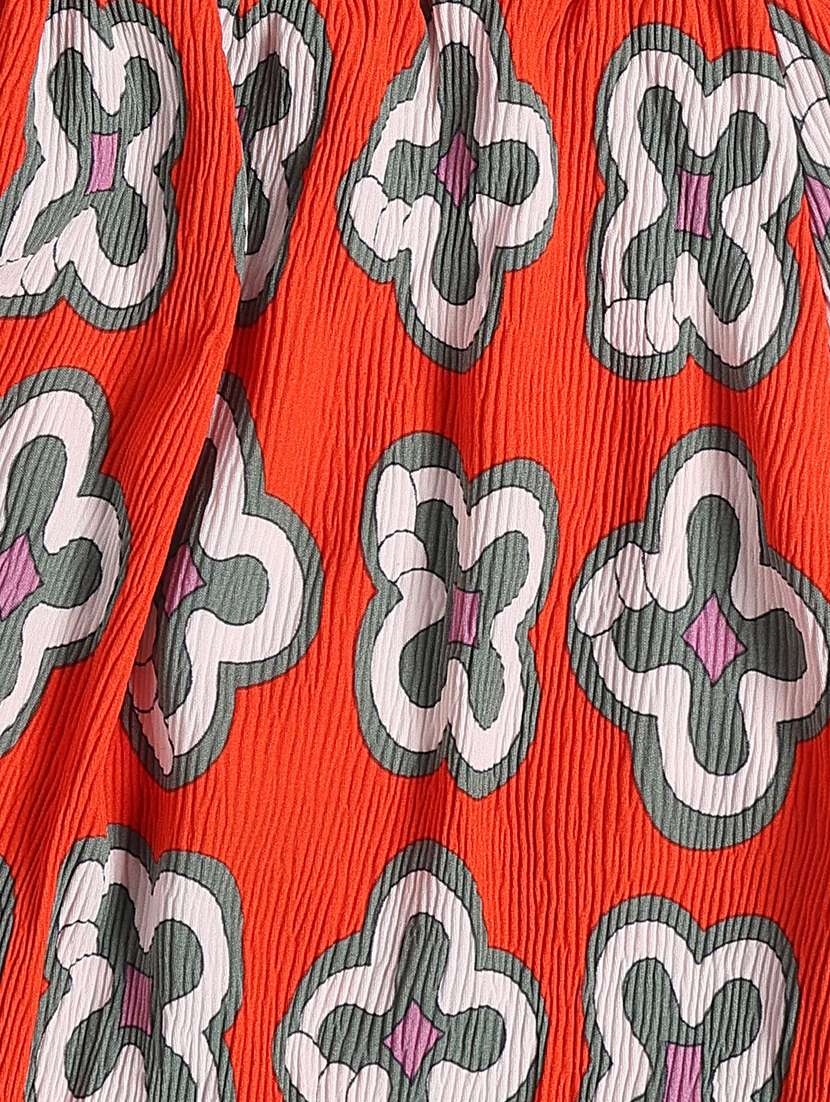 orange cotton flared skirt - 22313367 -  Standard Image - 4