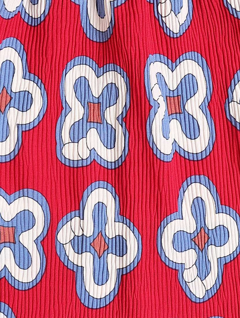 red cotton flared skirt - 22313369 -  Standard Image - 4