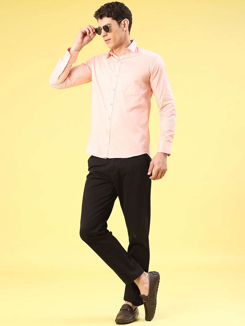men checkered long sleeve slim fit casual shirt - 22313469 -  Standard Image - 4