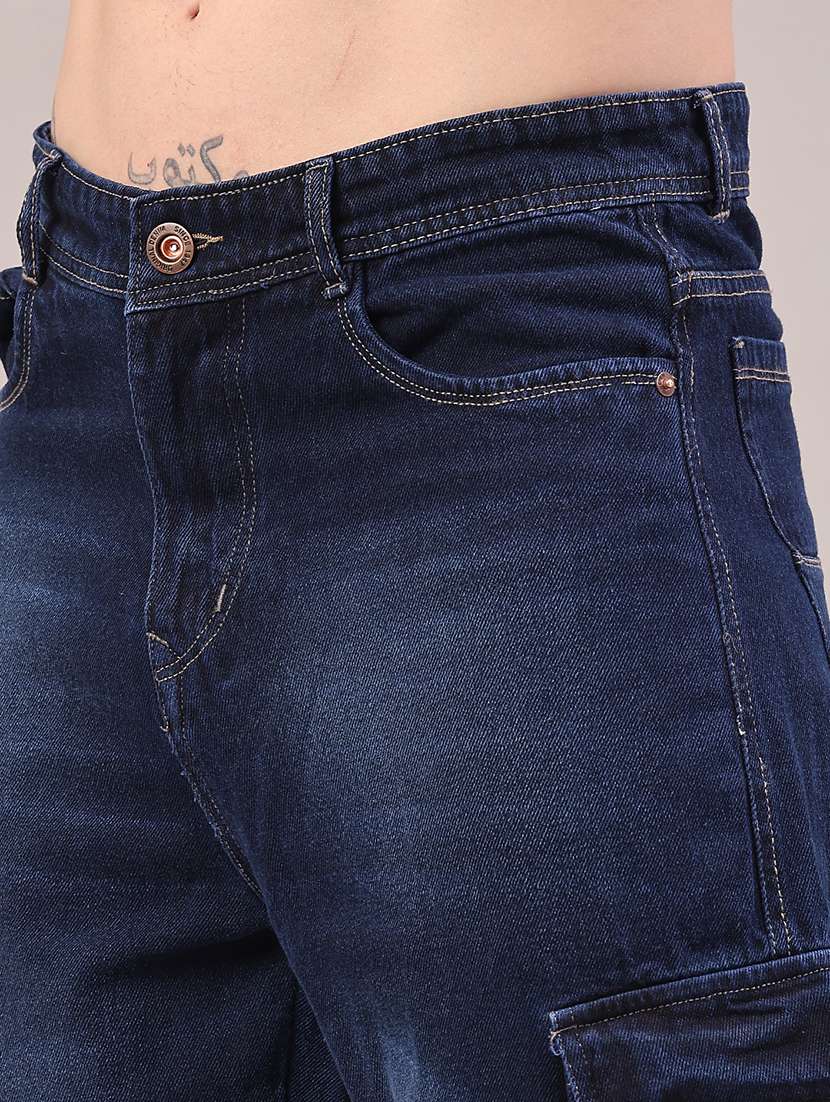 men washed mid rise relaxed fit cargo - 22313528 -  Standard Image - 1