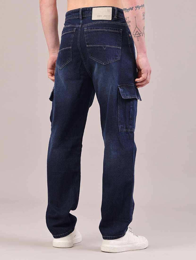men washed mid rise relaxed fit cargo - 22313528 -  Standard Image - 4