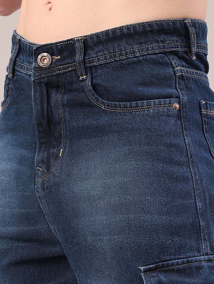men washed mid rise regular fit cargo - 22313529 -  Standard Image - 1