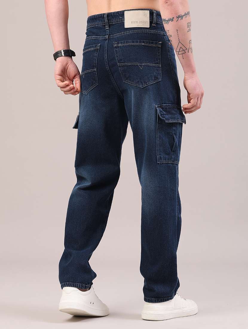 men washed mid rise regular fit cargo - 22313529 -  Standard Image - 4