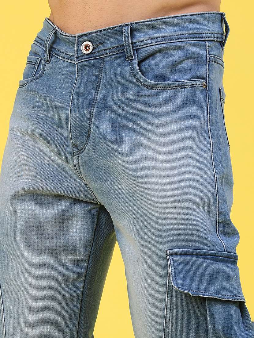 blue denim cargos - 22313531 -  Standard Image - 1