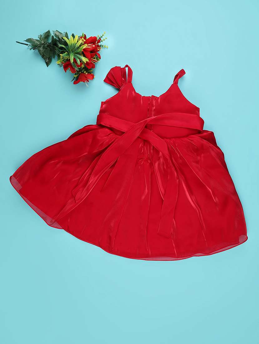 girls self designed sleeveless flared frock - 22313653 -  Standard Image - 1