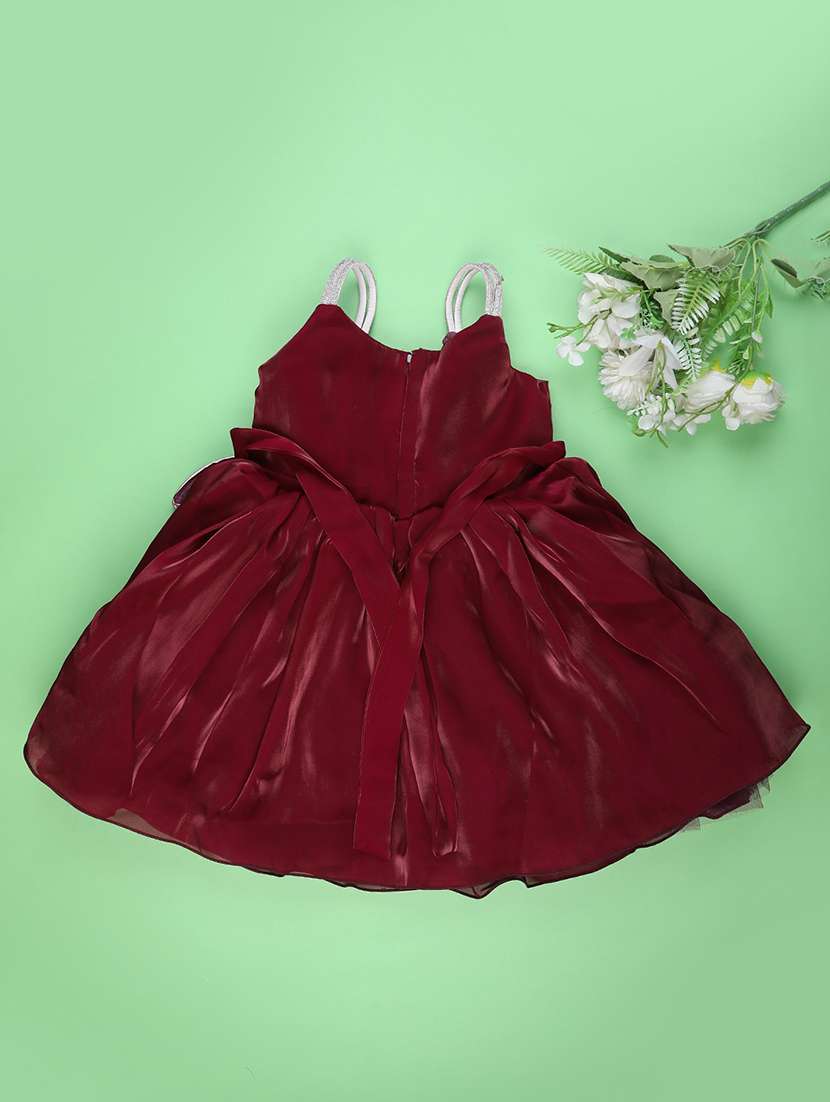 girls self designed sleeveless flared frock - 22313658 -  Standard Image - 1