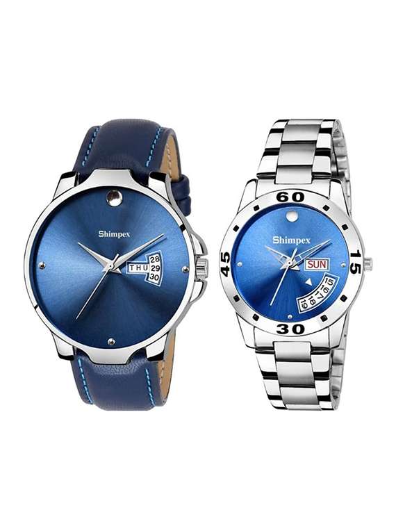 classic edge analog watch combo