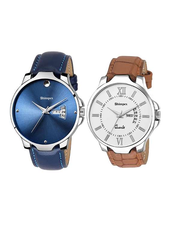 classic edge analog watch combo