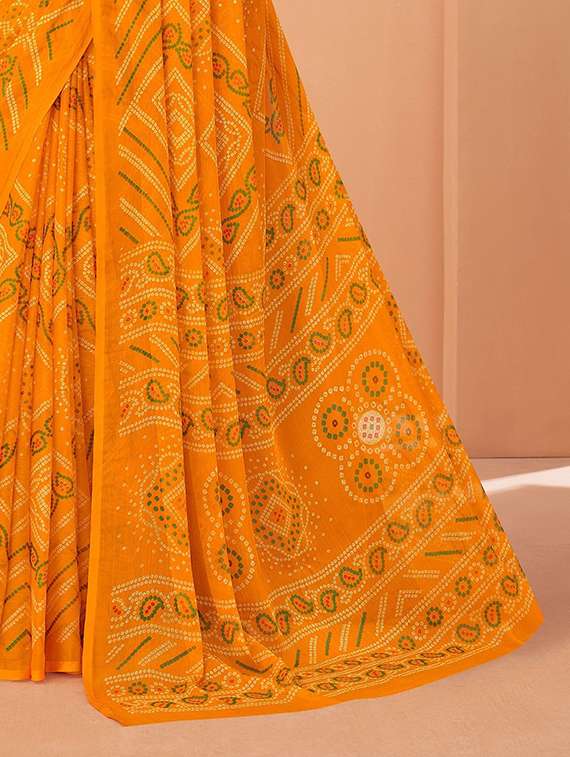 women printed casual wear saree with blouse - 22315720 -  Standard Image - 4