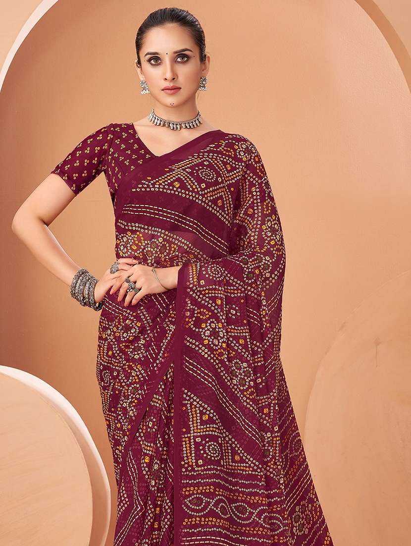 women printed casual wear saree with blouse - 22315723 -  Standard Image - 1