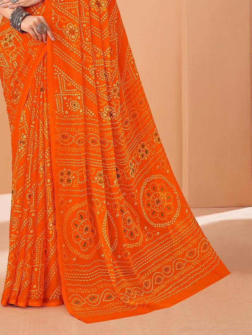 women printed casual wear saree with blouse - 22315738 -  Standard Image - 4