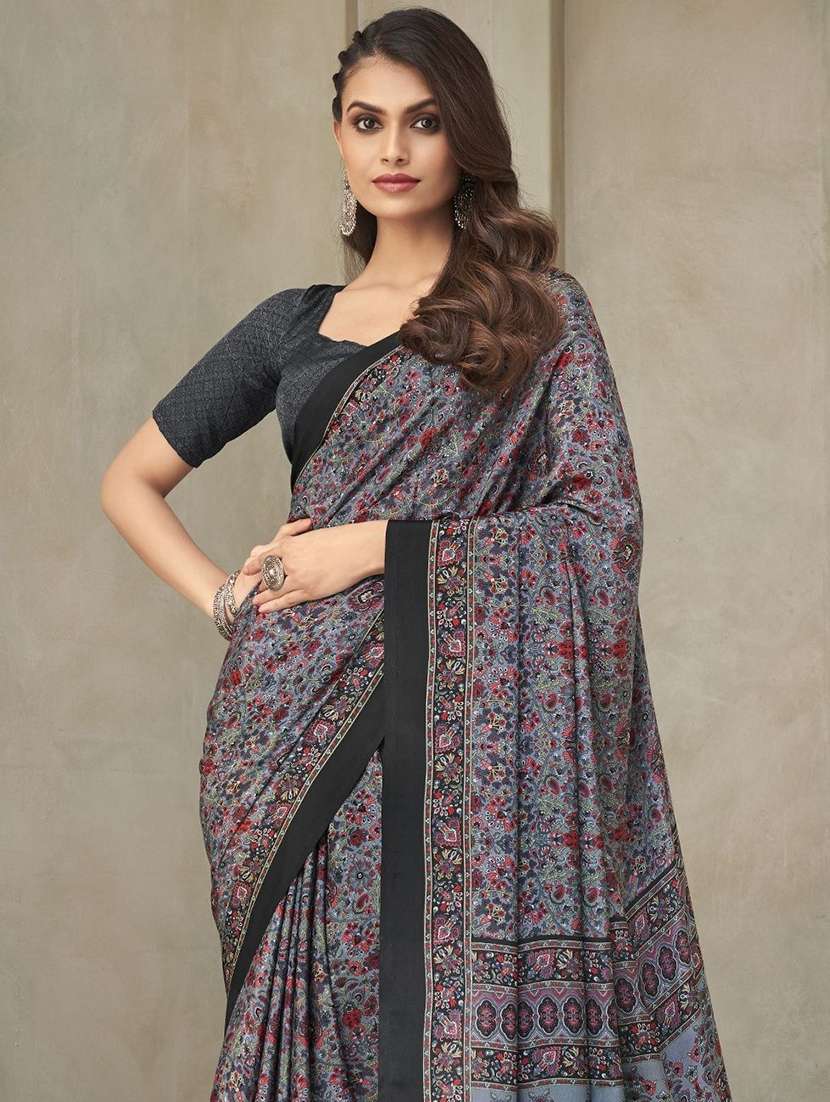 women printed casual wear saree with blouse - 22315758 -  Standard Image - 1