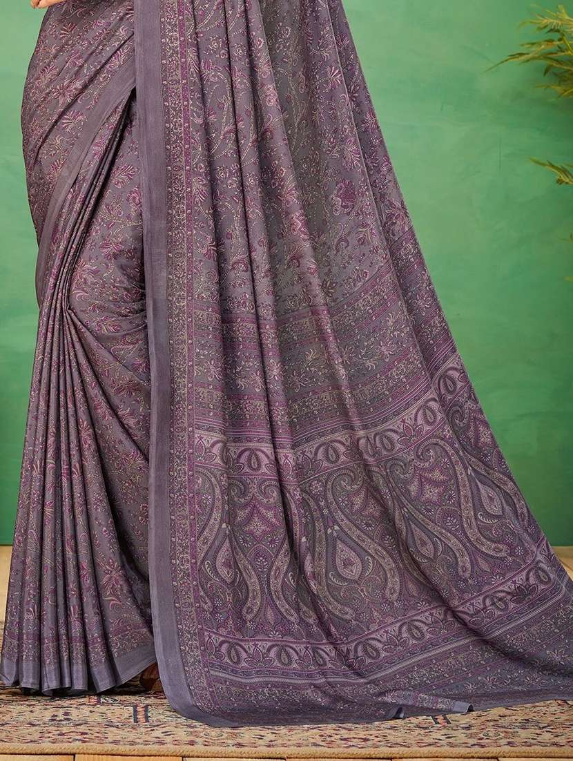 women printed casual wear saree with blouse - 22315785 -  Standard Image - 1