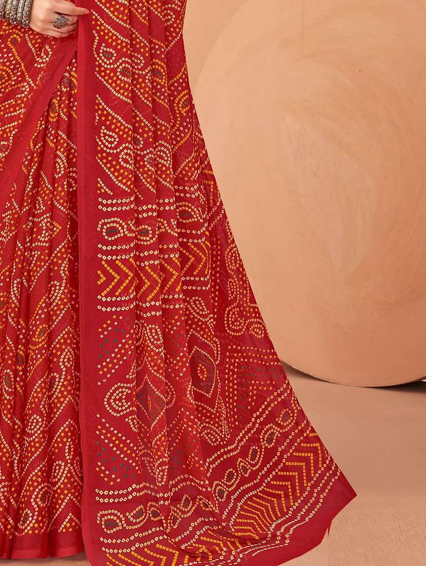 women printed casual wear saree with blouse - 22315793 -  Standard Image - 4