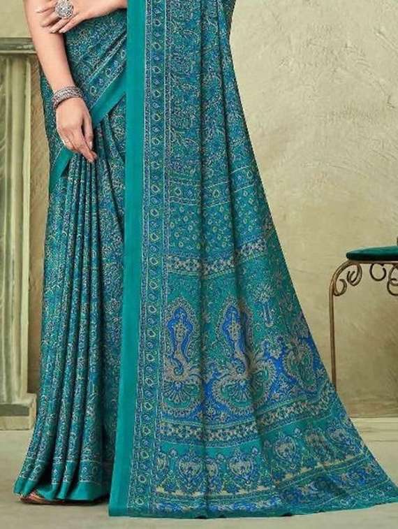 women printed casual wear saree with blouse - 22315797 -  Standard Image - 1
