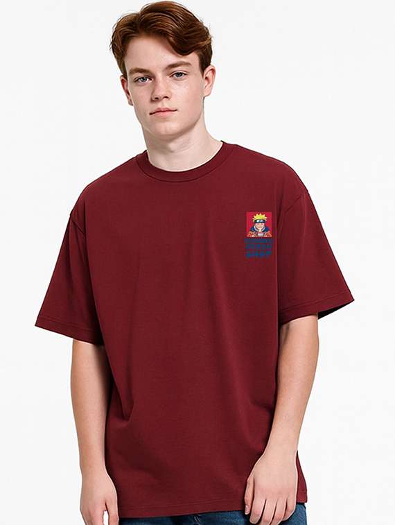 men front & back print short sleeve oversized t-shirt - 22315812 -  Standard Image - 1