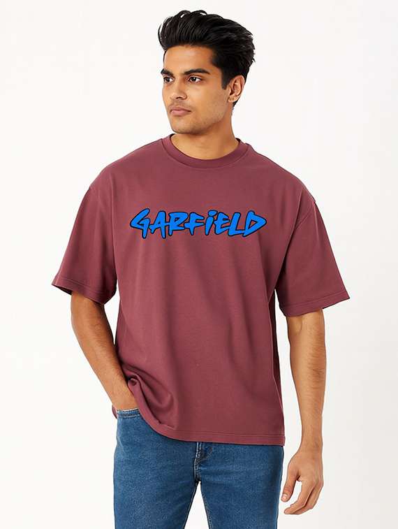 men front & back print short sleeve oversized t-shirt - 22315815 -  Standard Image - 1