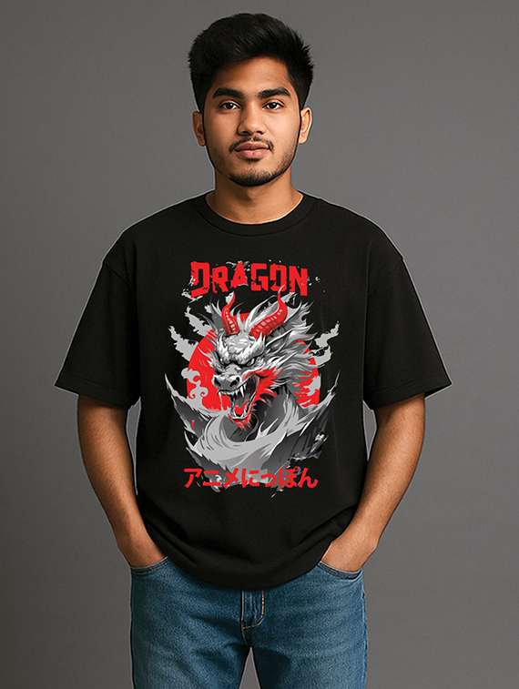 men front print short sleeve oversized t-shirt - 22315817 -  Standard Image - 4