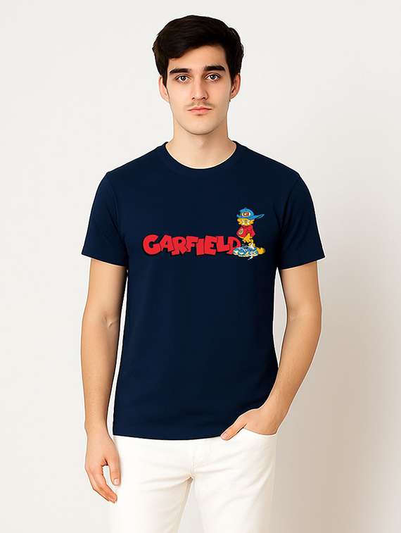 men front & back print short sleeve regular fit t-shirt - 22315823 -  Standard Image - 1