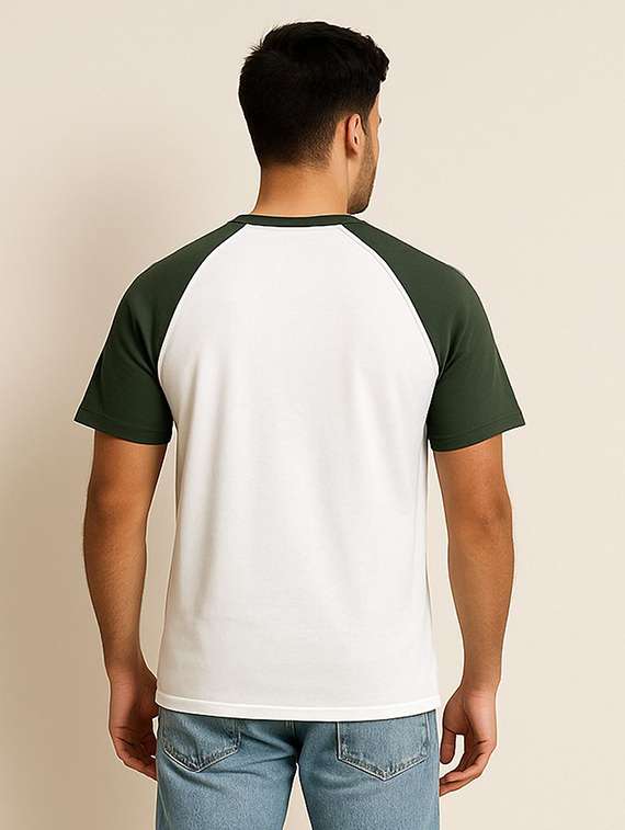 men color block raglan sleeve regular fit t-shirt - 22315836 -  Standard Image - 1